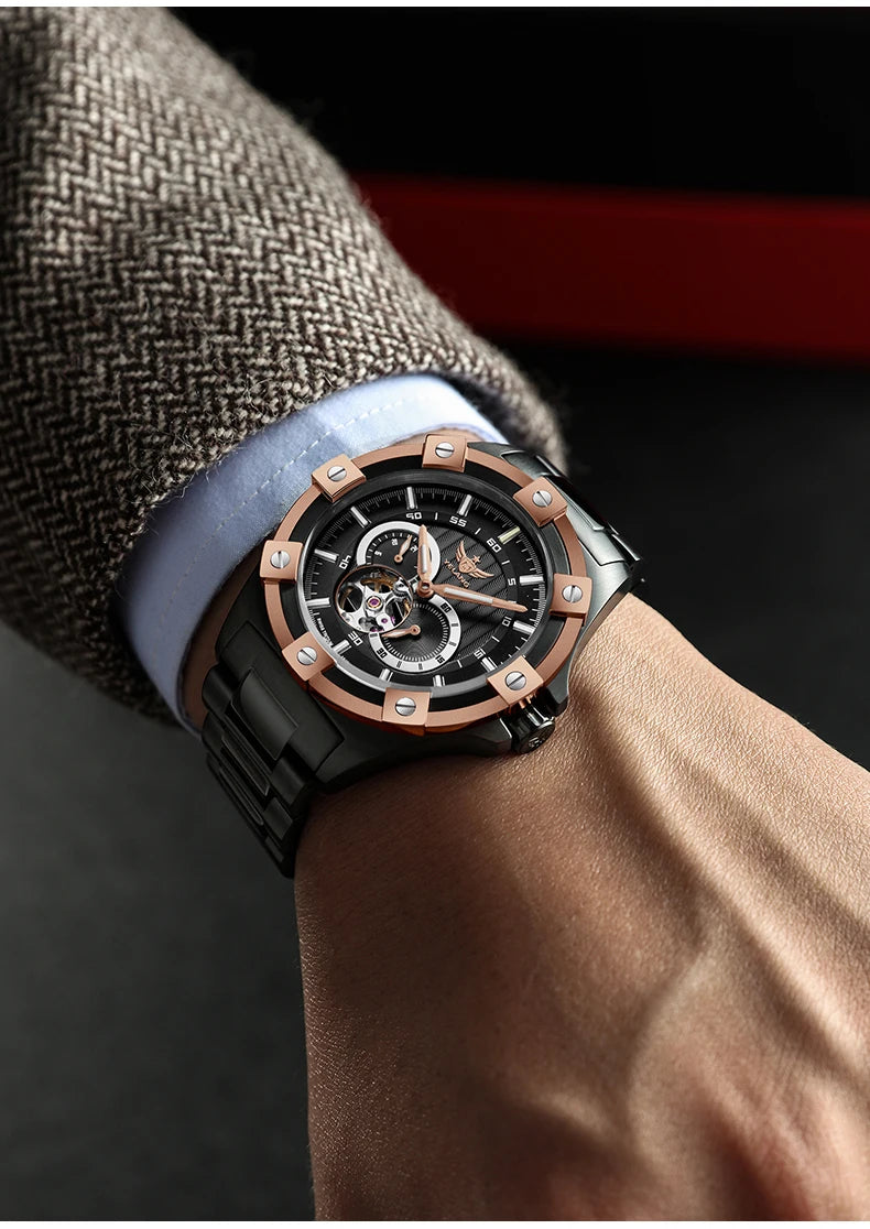 Yelang V1024 Men Brand Watches 44mm Japan miyota 82S7 Automatic Mechanical movement Luminous Men 100m Waterproof Watch business