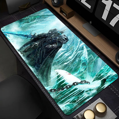 World of Warcraft Lich King Mouse Pad PC HD Anime Gaming Accessories Keyboard Mousepad Laptop XXL Game Cabinet Desk Mat Carpet