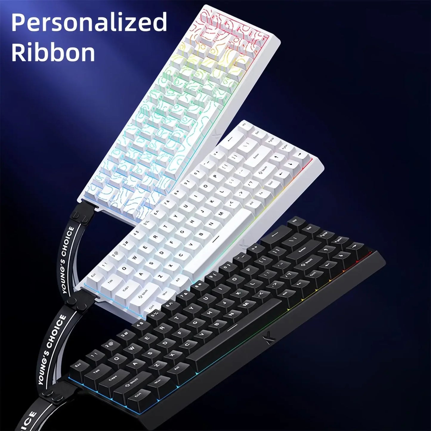 MCHOSE ACE 68 Gaming-Tastatur mit magnetischen Schaltern, Hall-Effekt, Rapid Trigger, programmierbarem RGB, 8K Hz, DKS/MT/TGL/RS/SOCD-Tastatur