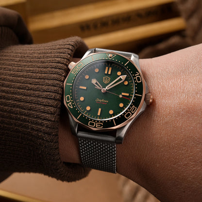 Watchdives 42mm Seafarer Grade 2 Titanium NTTD Dive Watch WD007Q V2 VH31 Sweep Second Quartz Movement Luminous Sapphire Watches