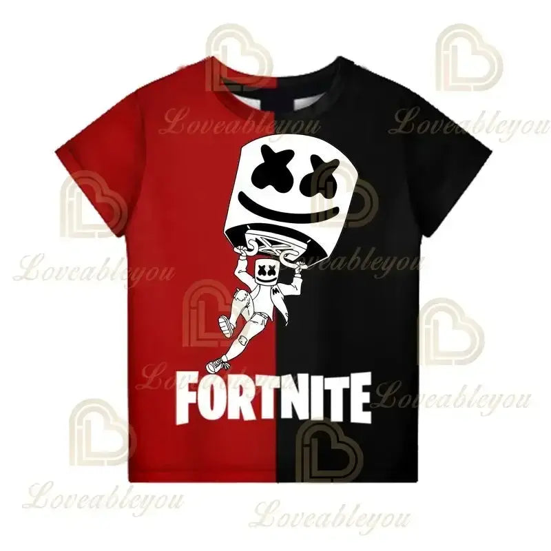 Cartoon Fortnite New Summer Children T Shirt 3D Printed Boys Girls Streetwear Adults Kids Clothes Funny Tee O-Neck Tops