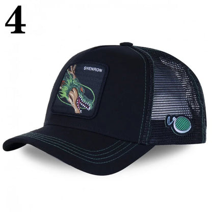 Dragon Ball DRAGONBALL Mesh Cap Cartoon Mesh Cap Men And Women Baseball Cap Fashion Patch Trucker Cap