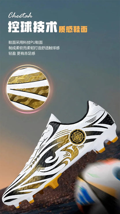 Original Soccer Cleats Man Training Shoes Outdoor Non-slip Children's Football Shoes Long Spikes Men's Futsal Shoes Size 32-45