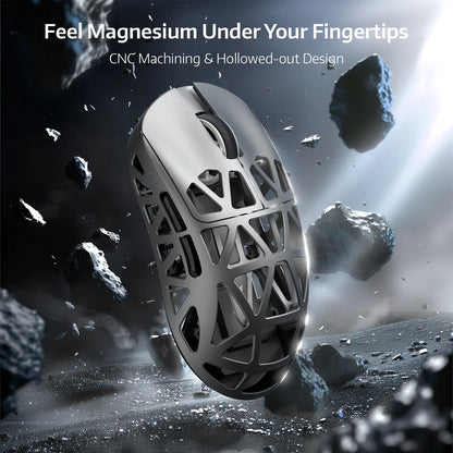 ATTACK SHARK R2 Magnesium Alloy PAW3950 Gaming Mouse, Tri-mode, 8000hz, 42000 DPI, 45g Ultralight, 100M Clicks Microswitches