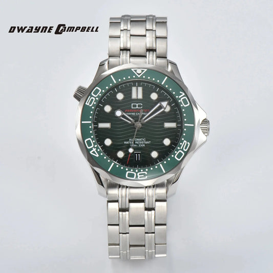 DWAYNE CAMPBELL Top-Luxus-NH35-Automatikuhr für Herren, mechanisch, Keramiklünette, wasserdichte klassische Business-Armbanduhr