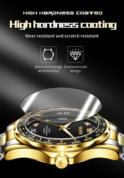 OLEVS 9988 Quartz Watch for Men Waterproof Anti-scratch Auto Date Diving Wristwatch Men Original Brand Luxury Diamond Man Watch