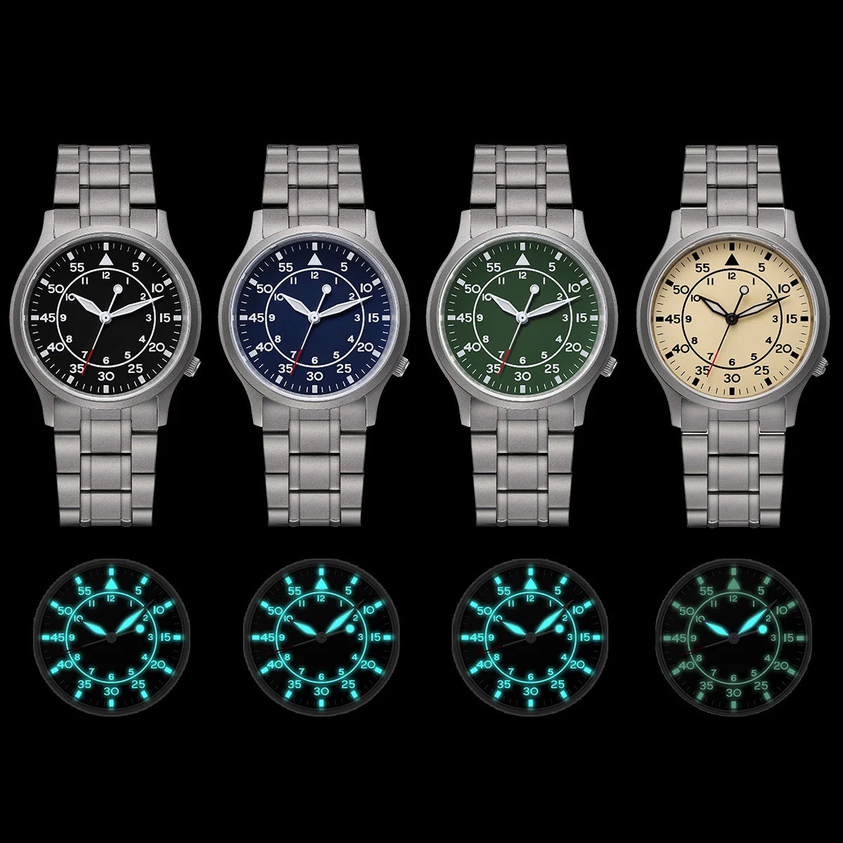 BERNY Titanium Men Wristwatch AR Coat Sapphire Fashion Wristwatch Luminous VH31 Ultra-thin Quartz Watch Waterproof 5ATM Watches