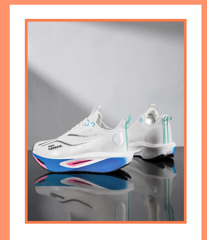 Scarpe da running con piastra in carbonio uomo donna, sneakers professionali da maratona e gara, traspiranti e leggere, per corsa su strada e allenamento