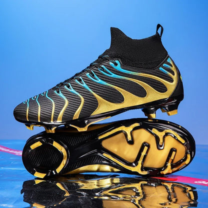 Men Match Football Boots Sport Training Long Spikes FG/TF Boys Cleats Outdoor Soccer Shoes Non Slip Indoor Futsal Comfortable