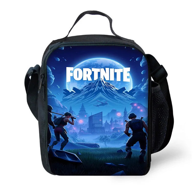 F-FortniteS Child Insulated Large Capacity Bag for Boy Hot Game Girl Student Outdoor Picnic Resuable Thermal Cooler Lunch Box