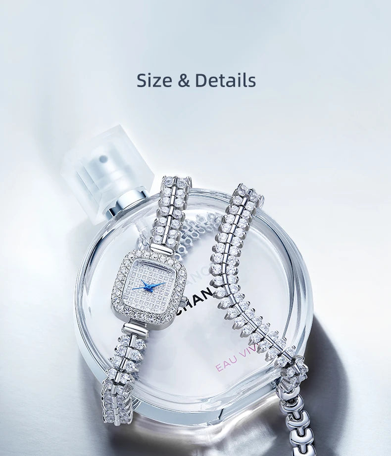 Sotoiru Square Luxury Diamond Watch For Women Silver Quartz Wristwatch Bling Bling Jewelry Zircon Wrap Watches Female Clock 2026