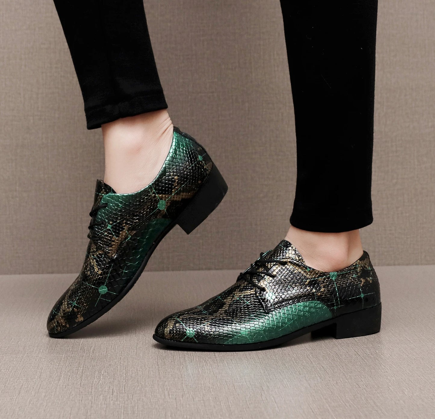 PU Leather Men's Oxford Shoes Street Style Casual Shoes Lightweight Sneakers Outdoor Male Walking Shoes Formal Dress Footwear