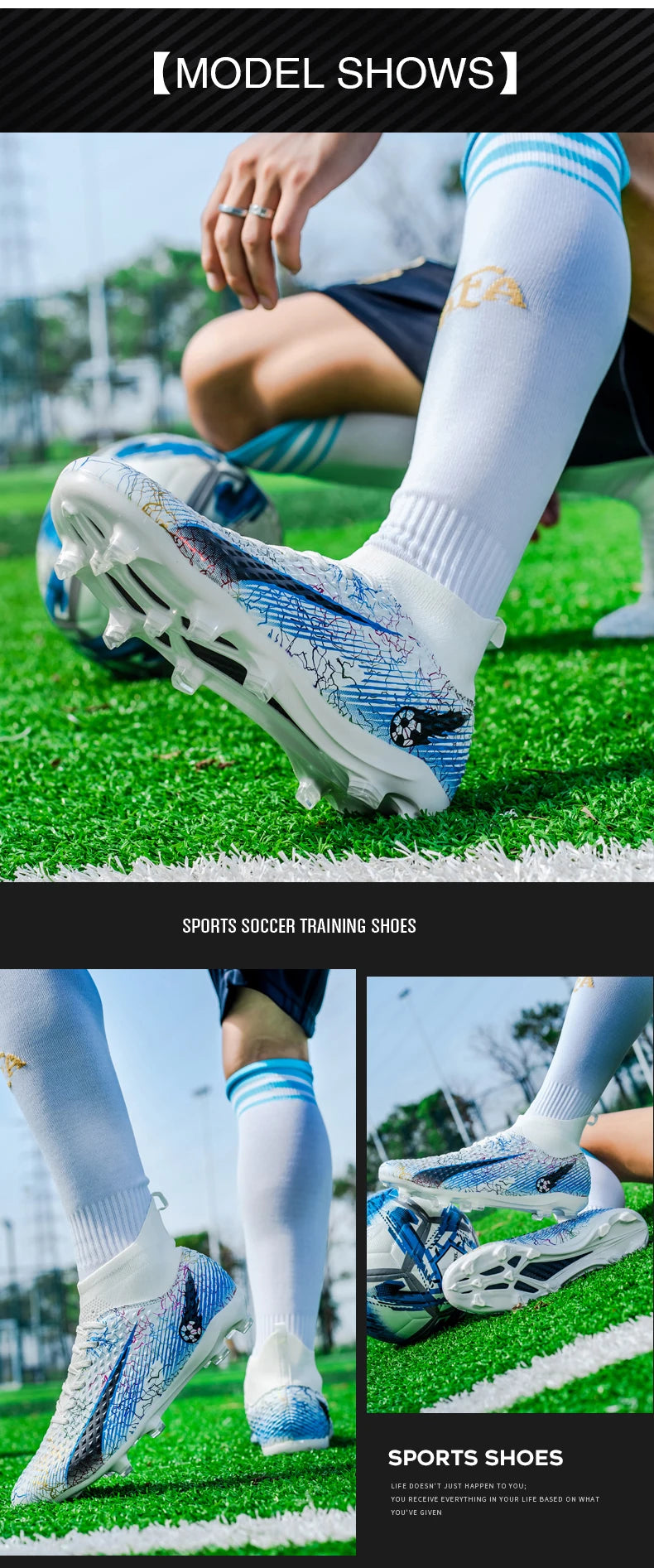 Chaussures de football pour hommes, chaussures de foot pour enfants, crampons de football professionnels pour femmes, chaussures antidérapantes TF/FG, chaussures de sport d'extérieur pour le football
