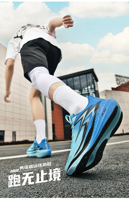 Chaussures de course pour hommes, spécialité marathon ; chaussures de sport légères pour hommes avec semelle en carbone ; baskets de sport confortables et antidérapantes pour femmes