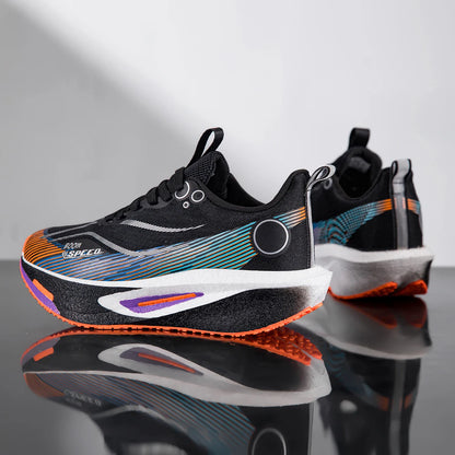 Scarpe da running con piastra in carbonio uomo donna, sneakers professionali da maratona e gara, traspiranti e leggere, per corsa su strada e allenamento