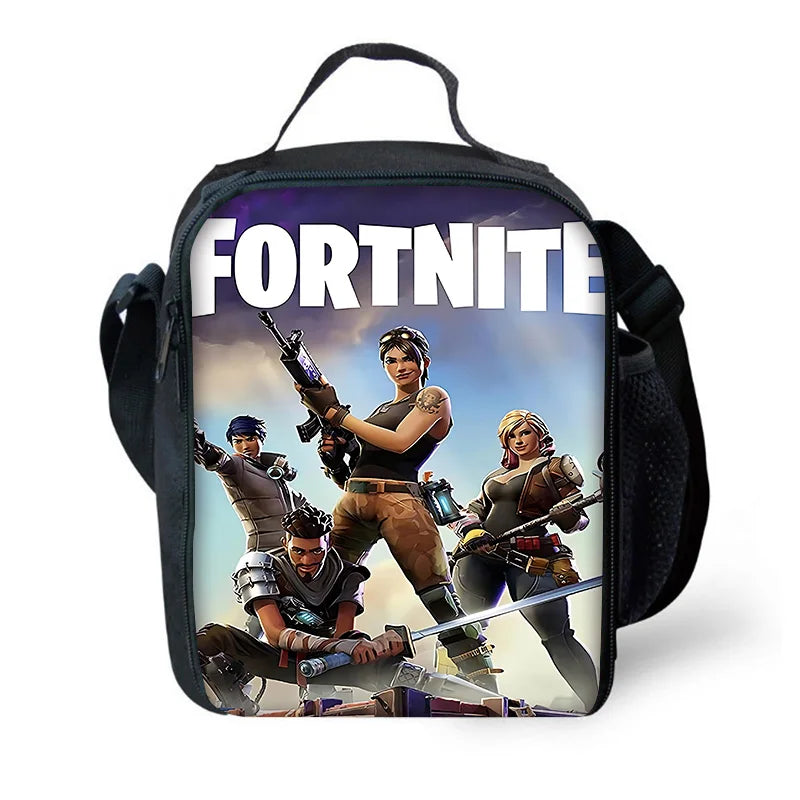 Hot Game FortniteS Child Insulated Large Capacity Bag for Boy and Girl Student Outdoor Picnic Resuable Thermal Cooler Lunch Box