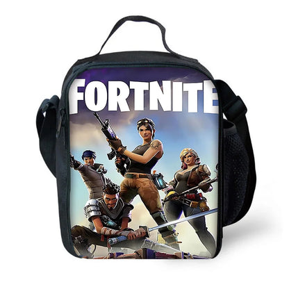 Hot Game FortniteS Child Insulated Large Capacity Bag for Boy and Girl Student Outdoor Picnic Resuable Thermal Cooler Lunch Box