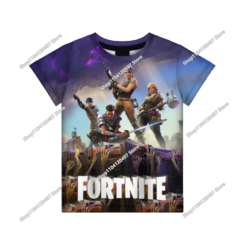 Summer Fashion Fortnite Mascot 3D Print Kids T Shirt Casual T-shirt Boys Girls Unisex Children's Clothing Tshirt Tops