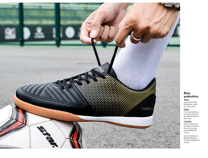 Chaussures de futsal pour homme - Chaussures de futsal professionnelles - Chaussures de football antidérapantes pour homme - Chaussures de football d'origine pour terrain dur - Chuteira Society Futebol
