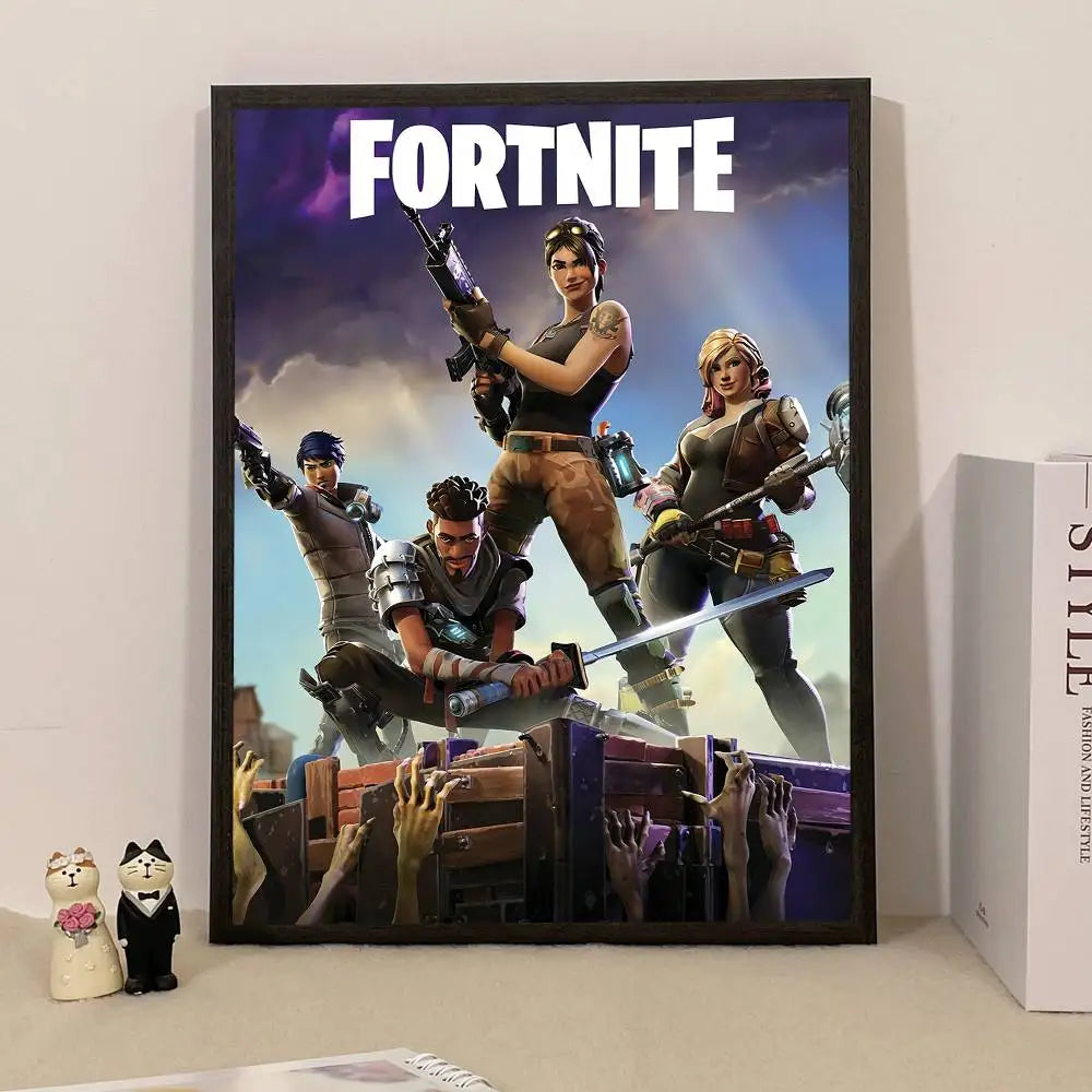 Game F-Fortnite Überraschungsposter als Wohndekoration, Wandbild für Arbeitszimmer und Wohnzimmer