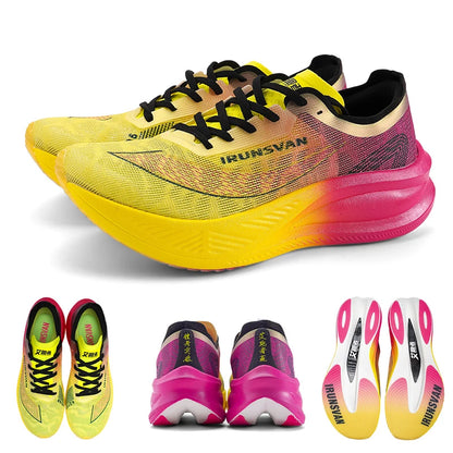 Chaussures de course à pied IRUNSVAN Original Carbon Plate Marathon pour homme : chaussures de sport professionnelles, stables, amortissantes, ultra-légères et à bon rebond