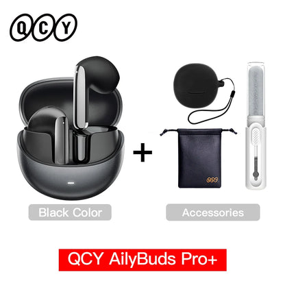 QCY HT10 AilyBuds Pro+ ANC Wireless Earbuds – Hi-Res LDAC Bluetooth 5.3 Earbuds, 6 Mic AI HD Call, Adaptive Noise Cancelling TWS Earphones with Multipoint Connection