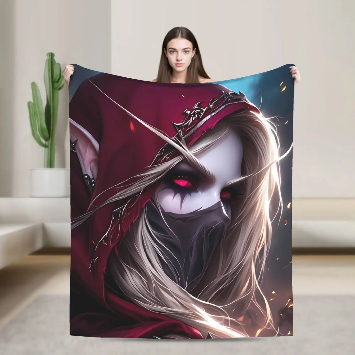 WOW World of Warcraft Arthas Retro Game Blanket  Soft Plush Bedding Throws For Home Decor Travel Flannel Bedspread Bed Cover