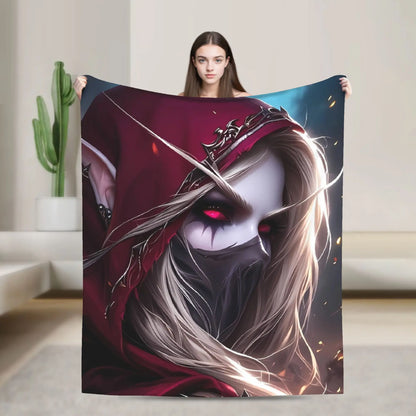 WOW World of Warcraft Arthas Retro Game Blanket  Soft Plush Bedding Throws For Home Decor Travel Flannel Bedspread Bed Cover