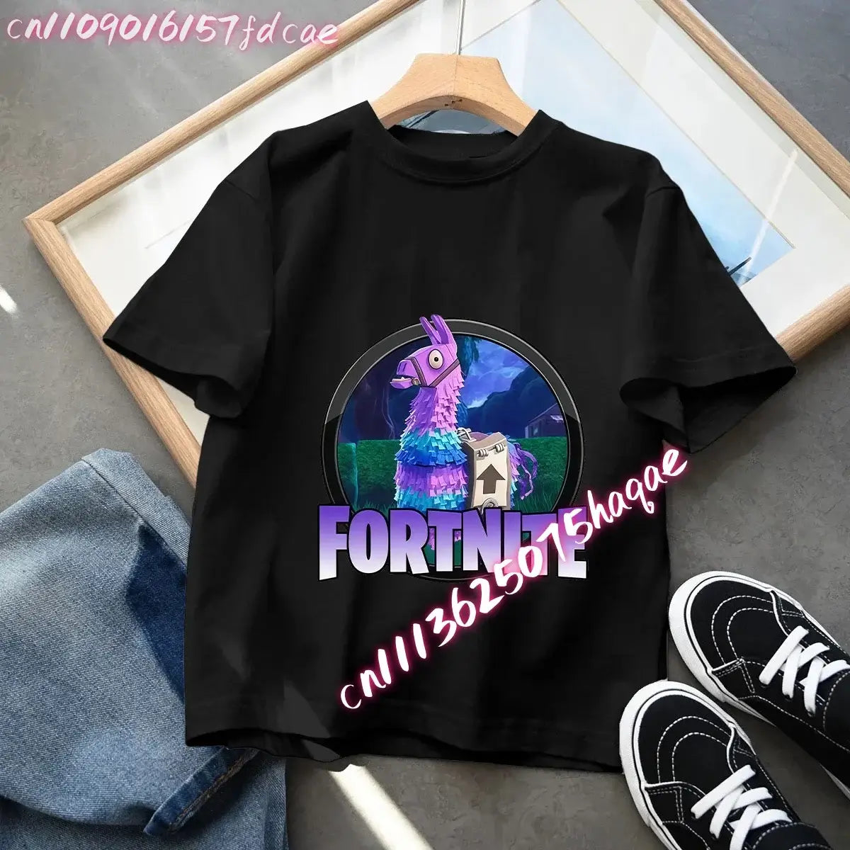 Fortnites Kids Black Cotton T Shirt Fortress Night Baby Short Sleeve Tees Shirt Cartoon Boy Girl Summer Clothes Kawaii Tops Gift