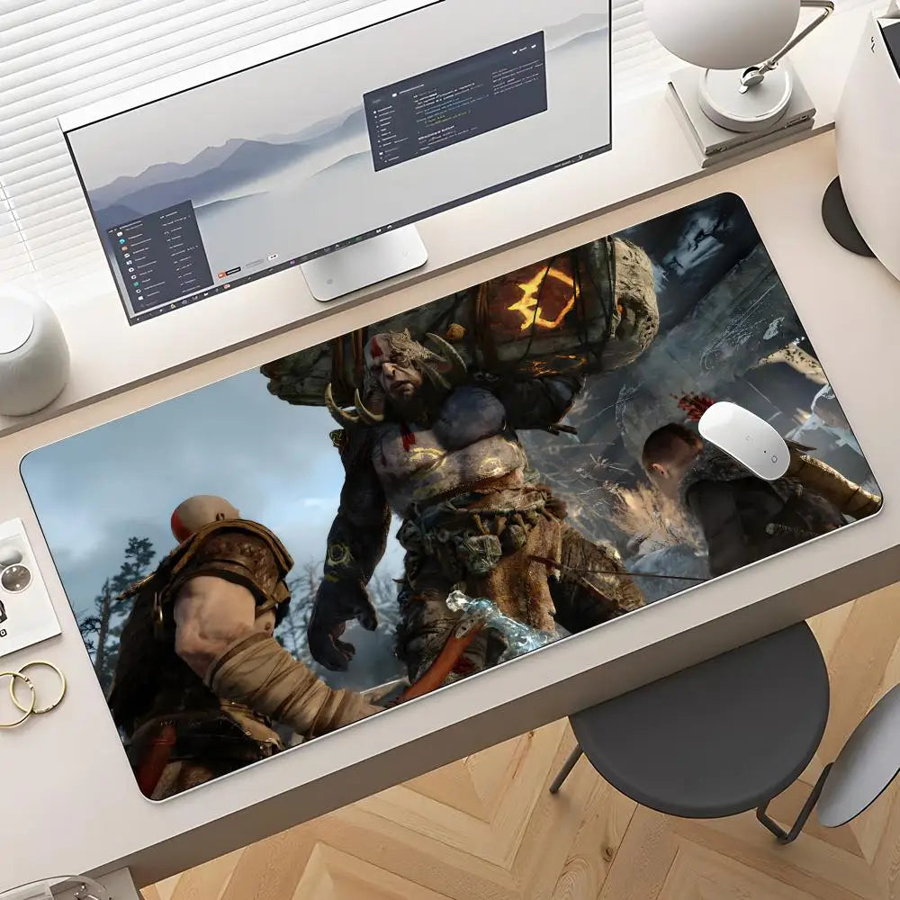 Game God Of War Mouse Pad Rubber Antislip Keyboard Pad 40x90cm Mousepad Gaming Accessories XXL Office Computer Mat