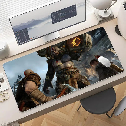 Game God Of War Mouse Pad Rubber Antislip Keyboard Pad 40x90cm Mousepad Gaming Accessories XXL Office Computer Mat