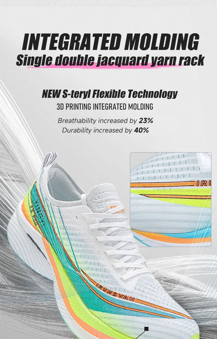 2025 IRUNSVAN SHADOW WING 2.0 PRO Marathon Air Cushion Sports Running Shoes Carbon Plate Trail Running Shoes Lightweight Sneaker