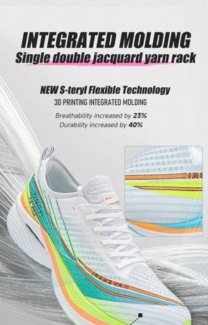 2025 IRUNSVAN SHADOW WING 2.0 PRO Marathon Air Cushion Sports Running Shoes Carbon Plate Trail Running Shoes Lightweight Sneaker