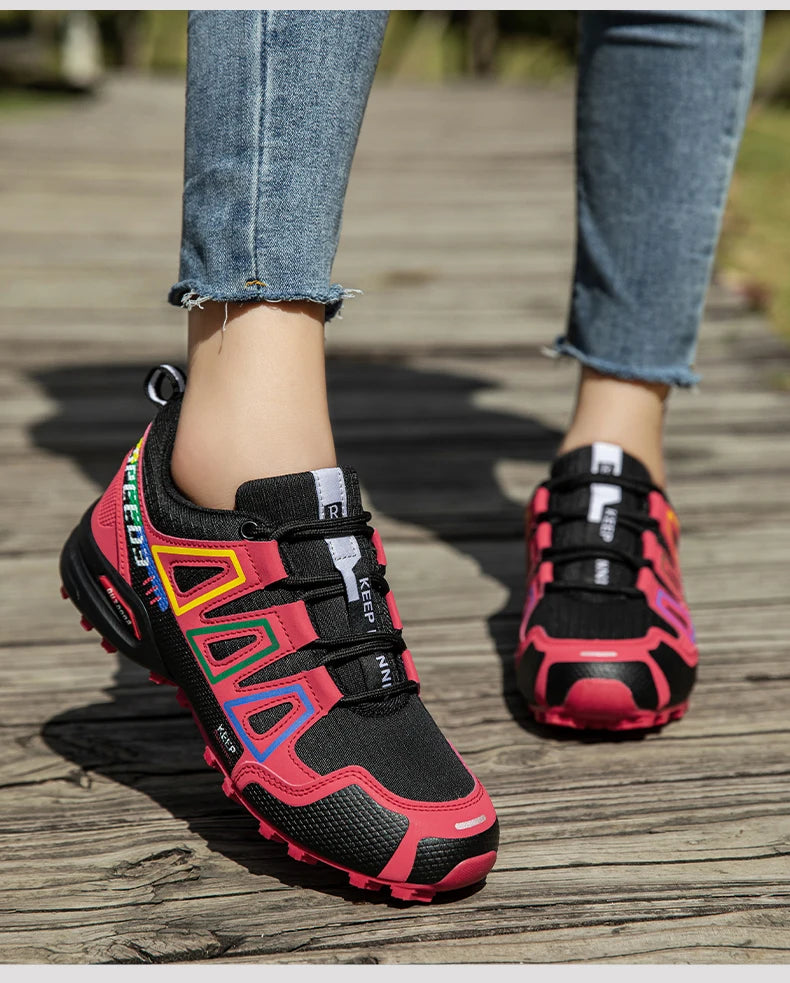 Women's Hiking Shoes Waterproof Outdoor Sports Shoes Women's Walking Travel Sports Shoes Bicycle Sports Shoes Running Shoes