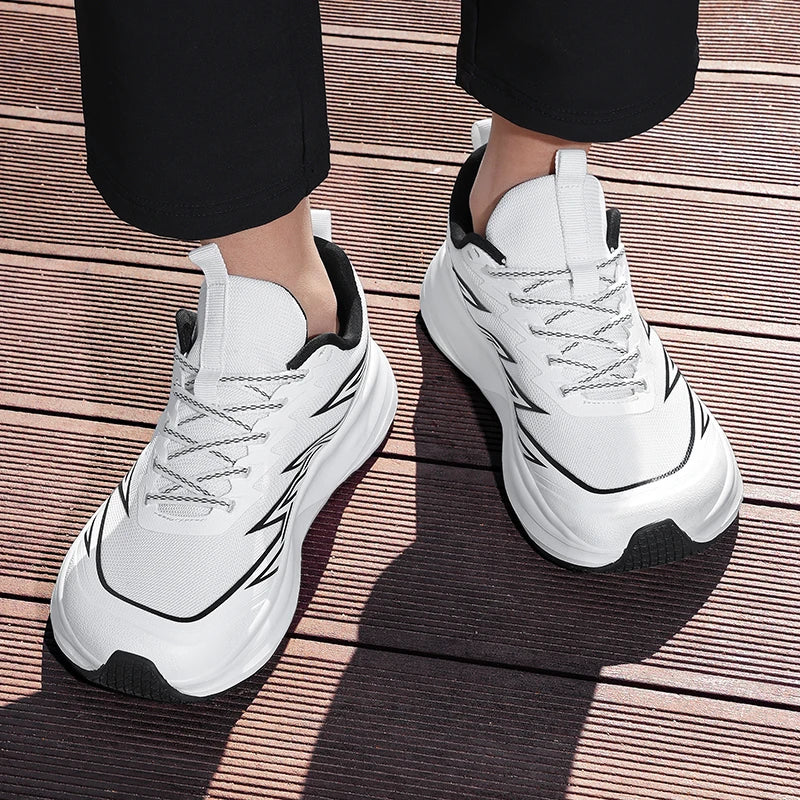 Chaussures de sport pour homme, forme large, confortables, en mesh respirant, pour le fitness en plein air et les trajets quotidiens, polyvalentes