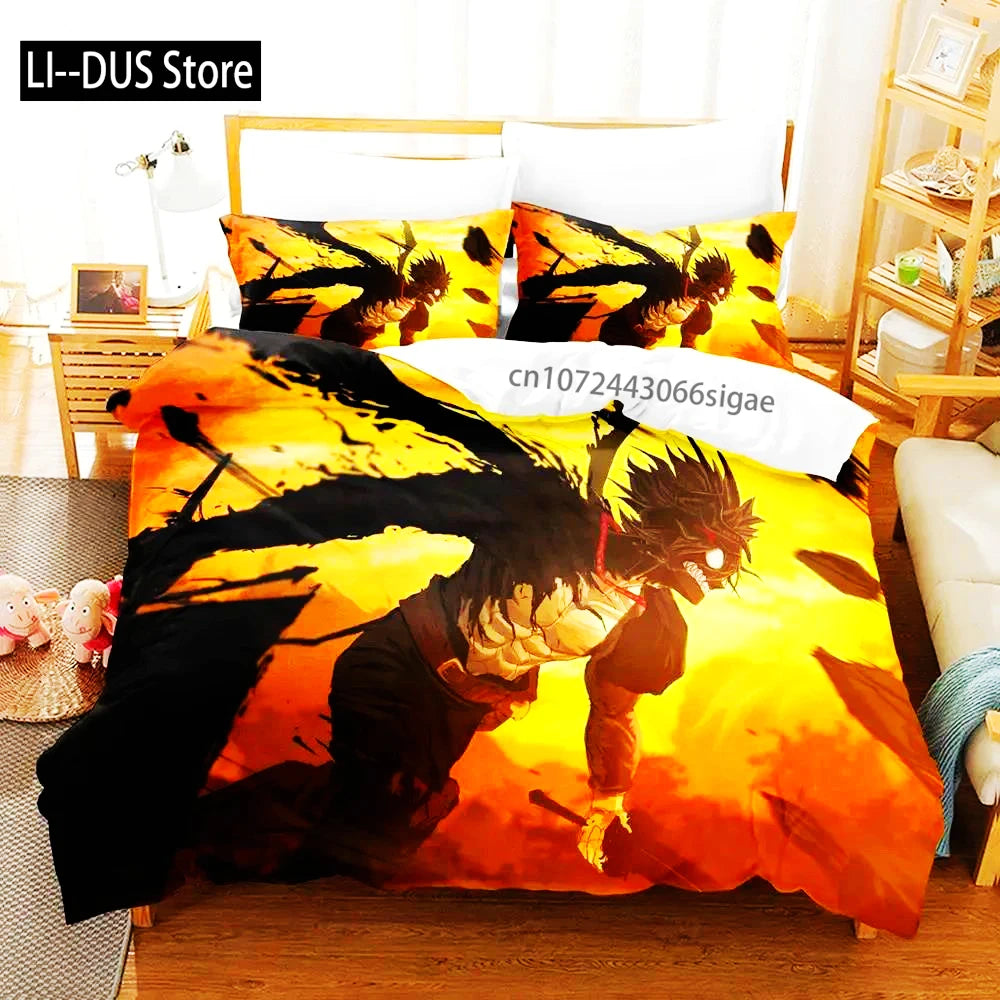 Black Clover Bedding Set Single Double Full Queen King Size Anime Duvet Cover Set For Adults Boys 2024 Quilt Cover Pillowcase