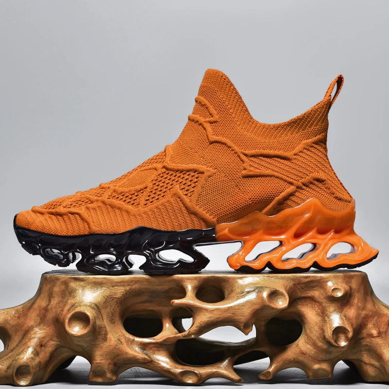 chaussure homme Baskets blanches de luxe pour hommes, chaussures de course décontractées, mocassins à la mode