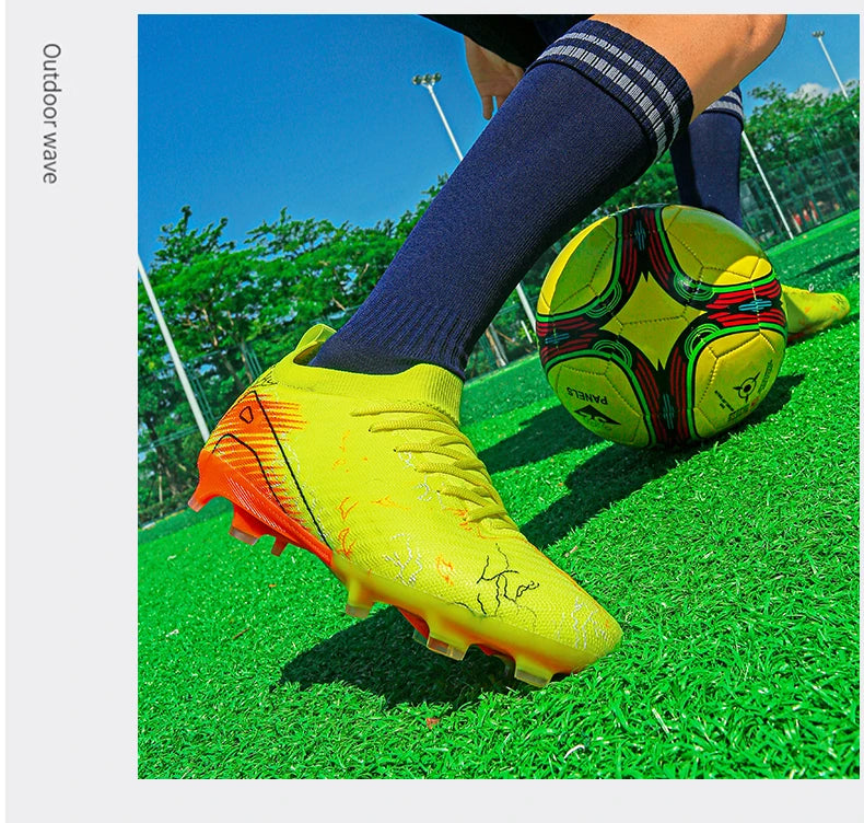 Chaussures de football pour homme en gros, crampons, baskets antidérapantes, chaussures d'entraînement de football, qualité supérieure FG, livraison directe, unisexe, adulte