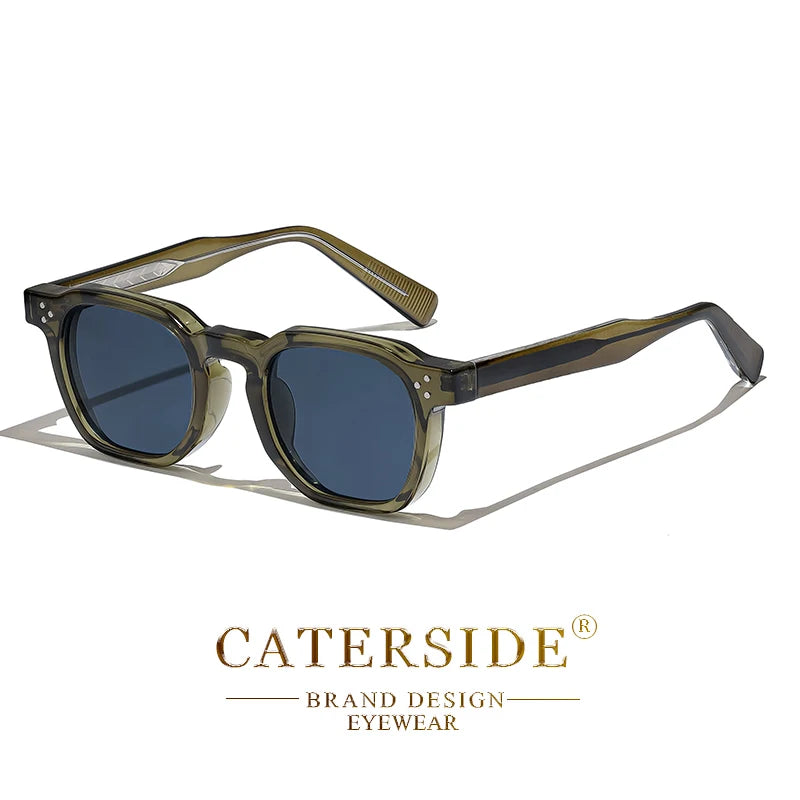 CATERSIDE Fashion Men Sunglasses Small Frame Square Personalized Design Sun Glasses Women Travel Party Business Festival Gift