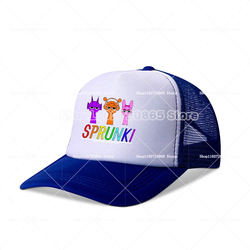 Sprunkis Baseball Cap Simple Fashion Sport Casual Headwear Popular Game Anime Figure Hats Summer Sunscreen Sun Hat Birthday Gift