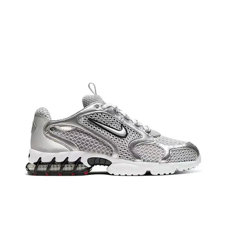 Nike Air Zoom Spiridon Cage 2 unisex žemi laisvalaikio bateliai, sportiniai, atsparūs dėvėjimuisi, pilki ir raudoni, Lifestyle avalynė CJ1288-600