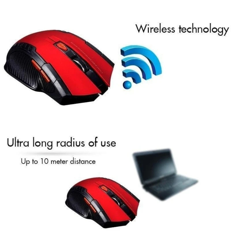 Mini Portable Mouse 2.4GHz Wireless Optical Game Mouse for PC Laptop Computer USB Receiver