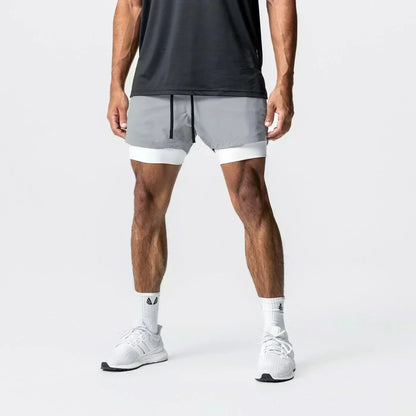 Dragon Ball Men's Double Shorts Vegeta Japanese Anime Summer Fake Two-piece Sports Shorts 2-in-1 Harajuku Y2K Fitness Pants