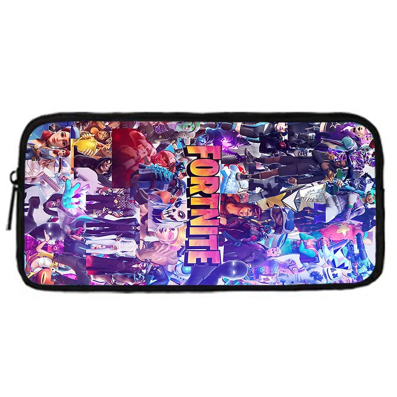 Mochila Escolar Infantil com Mala de Ombro e Estojos para Lápis, Malas Escolares com Design Hot Game-F-FortniteS para Rapazes e Raparigas, Melhor Presente