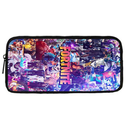 Mochila Escolar Infantil com Mala de Ombro e Estojos para Lápis, Malas Escolares com Design Hot Game-F-FortniteS para Rapazes e Raparigas, Melhor Presente