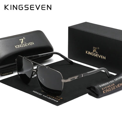 KINGSEVEN Nové luxusní sluneční brýle pro muže a ženy, UV400, čtvercový velký rám, polarizované skla, outdoorové, ležérní, módní, řidičské brýle
