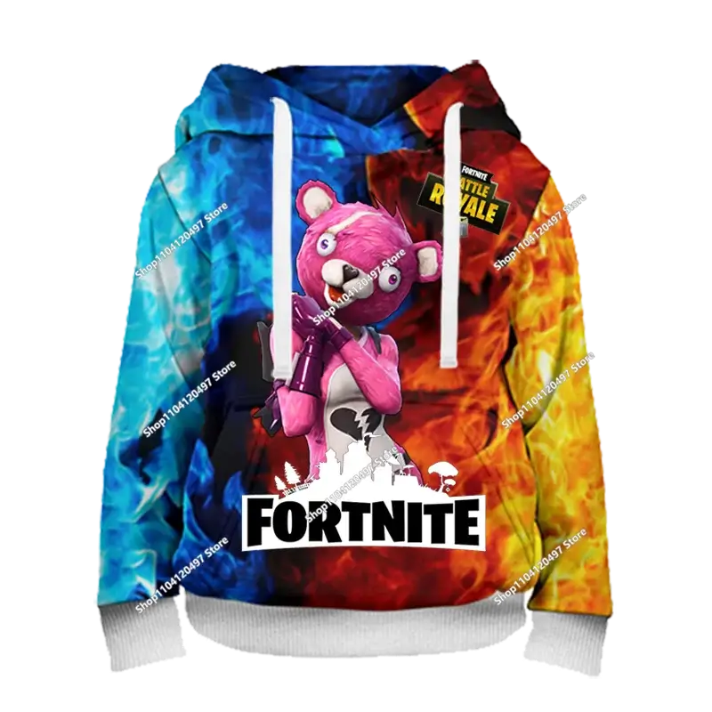 Boys and Girls Hoodies Fortnite Children's Pullover 3D Printed Hoodies Battle Royale Men's Hoodies Autumn Fashion Kids Clothing
