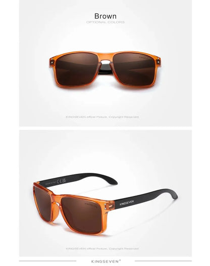 KINGSEVEN Obdélníkové retro polarizované sluneční brýle TR90 pro ženy a muže, cyklistické, UV400, horolezecké, s ochranou proti oslnění, outdoorové sportovní brýle