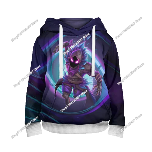 2025 Neuer Fortnite-Hoodie mit 3D-Print für Herren, Harajuku, langärmeliges Oversized-Sweatshirt, Unisex-Cosplay-Kleidung