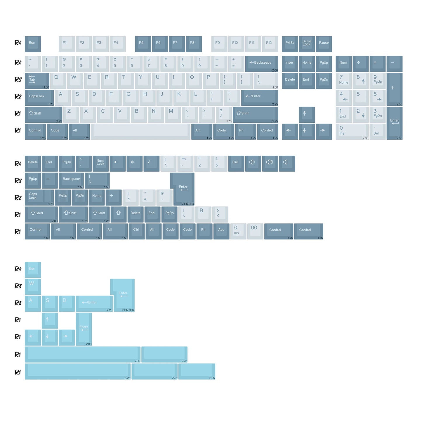 KBDiy GMK MarrsGreen Tastenkappen Retro PBT ISO Double-Shot Cherry-Profil Tastenkappen für MX-Switches Mechanische Gaming-Tastatur-Tastenkappen
